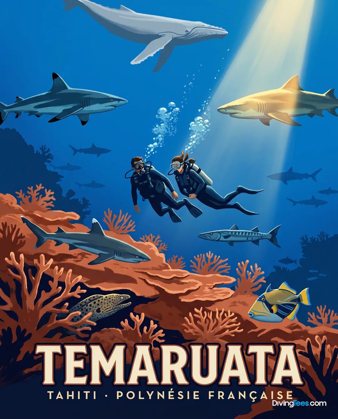 Affiche Temaruata Tahiti, French Polynesia