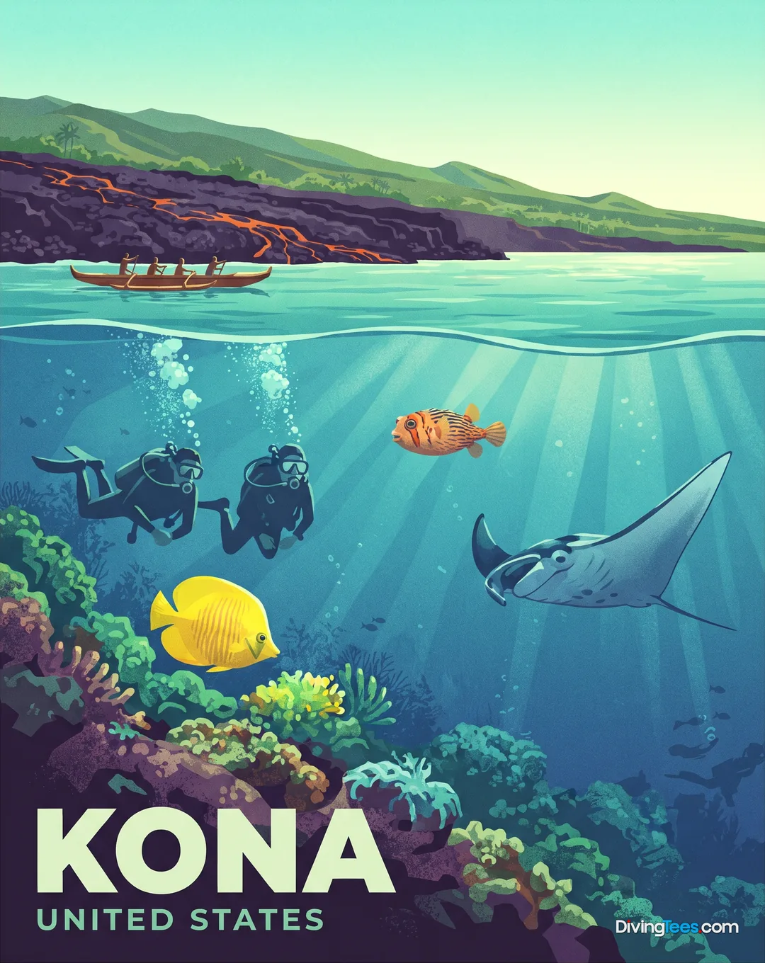 Poster Kona Vereinigte Staaten